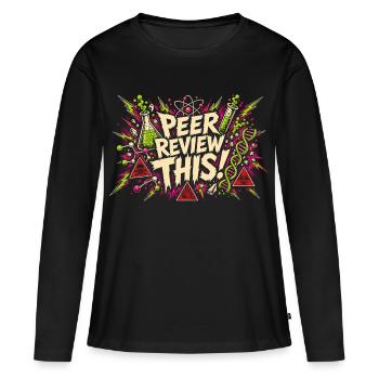 Critiquez cela par les pairs ! Chaos du Labo de Bandes dessinées - T-shirt manches longues Premium bio Femme - noir - Devant - Julia (174cm)