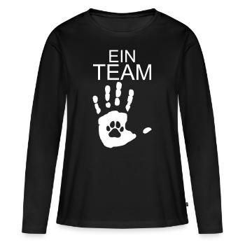 Hundesport ein Team - Frauen Premium Bio Langarmshirt - Schwarz - Vorne - Julia (174cm)
