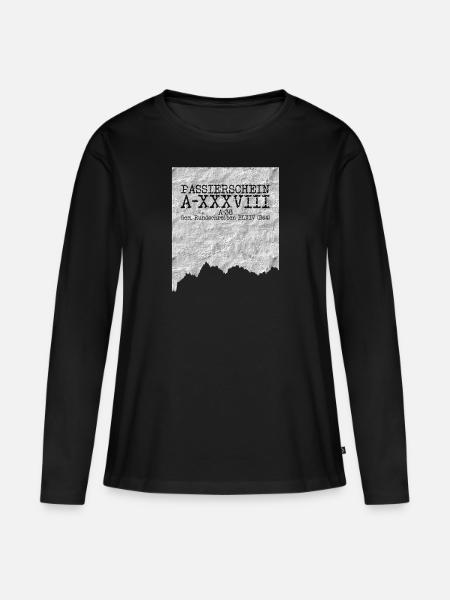 passierschein a38 schwarz - Frauen Premium Bio Langarmshirt -