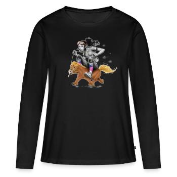Pony girl V2 - 2022 - Women's Premium Organic Long Sleeve Shirt - black - Front - Julia (174cm)