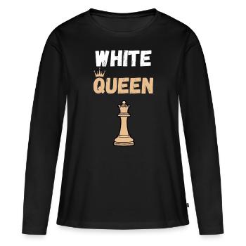 Chess Saying Gift Checkmate Queens Gambit - Women's Premium Organic Long Sleeve Shirt - black - Front - Julia (174cm)