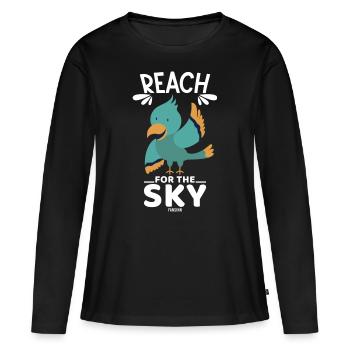 Reach For The Sky - Women's Premium Organic Long Sleeve Shirt - black - Front - Julia (174cm)