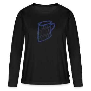 pichet pour blanc - T-shirt manches longues Premium bio Femme - noir - Devant - Julia (174cm)