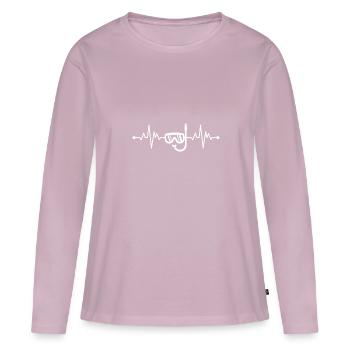 Schnorcheln Tauchen Schnorchler Geschenk - Frauen Premium Bio Langarmshirt - Altrosa - Vorne - Julia (174cm)