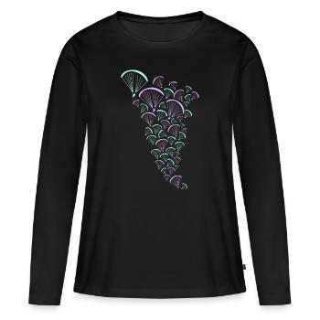 FLY high paraglider - Women's Premium Organic Long Sleeve Shirt - black - Front - Julia (174cm)