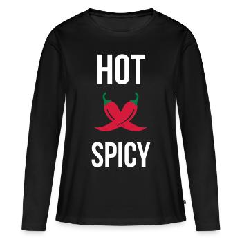 Hot & Spicy grill - Women's Premium Organic Long Sleeve Shirt - black - Front - Julia (174cm)