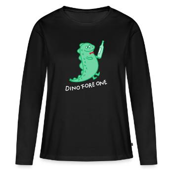 Dino for one (c) - Women's Premium Organic Long Sleeve Shirt - black - Front - Julia (174cm)