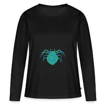phobie rampante animal araignée - T-shirt manches longues Premium bio Femme - noir - Devant - Julia (174cm)