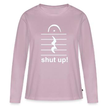 silent music break - Women's Premium Organic Long Sleeve Shirt - dusky pink - Front - Julia (174cm)