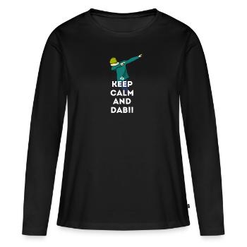 dab garder tamponnant touchdown amusant football LOL frais - T-shirt manches longues Premium bio Femme - noir - Devant - Julia (174cm)