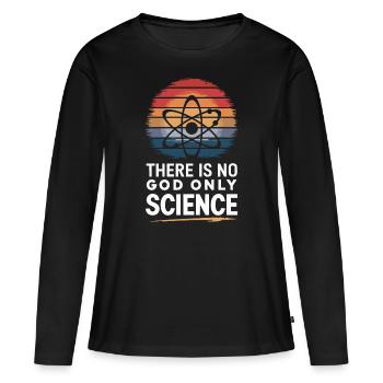 Atheismus Atheist Anti-Religion Agnostiker - Frauen Premium Bio Langarmshirt - Schwarz - Vorne - Julia (174cm)