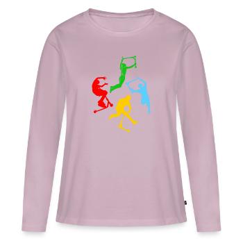 freestyle scooter - Women's Premium Organic Long Sleeve Shirt - dusky pink - Front - Julia (174cm)