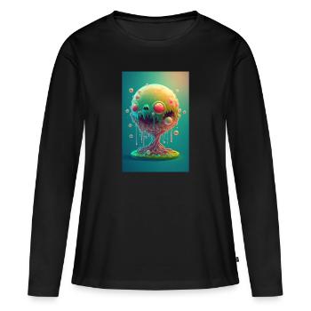 Zombie Gelée - T-shirt manches longues Premium bio Femme - noir - Devant - Julia (174cm)