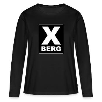 Berlin Kreuzberg X montagne - T-shirt manches longues Premium bio Femme - noir - Devant - Julia (174cm)