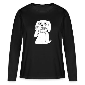 Ben quoi ? - T-shirt manches longues Premium bio Femme - noir - Devant - Julia (174cm)