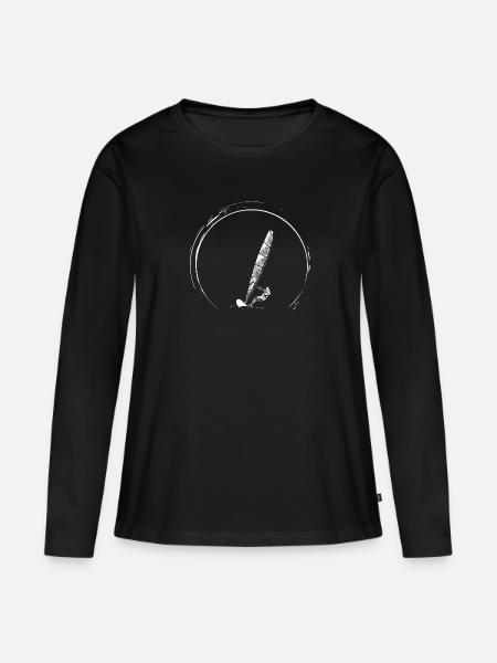 windsurfing windsurfers windsurf surfing - Frauen Premium Bio Langarmshirt - Schwarz
