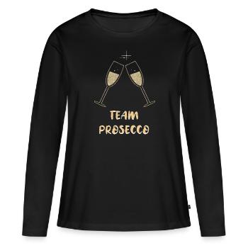et Prosecco - Équipe Prosecco - T-shirt manches longues Premium bio Femme - noir - Devant - Julia (174cm)