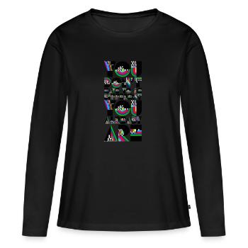 Einzigartig - Frauen Premium Bio Langarmshirt - Schwarz - Vorne - Julia (174cm)
