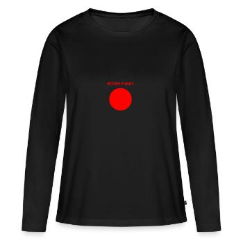 Point rouge - T-shirt manches longues Premium bio Femme - noir - Devant - Julia (174cm)