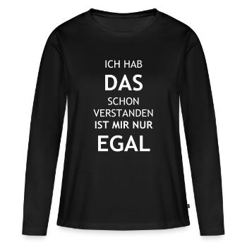 drôle énonciation cool drôle dictons cool humour - T-shirt manches longues Premium bio Femme - noir - Devant - Julia (174cm)