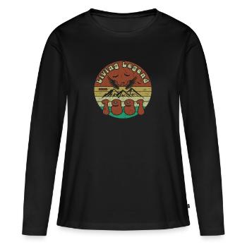 33e anniversaire Légende vivante depuis VIN 1991 - T-shirt manches longues Premium bio Femme - noir - Devant - Julia (174cm)