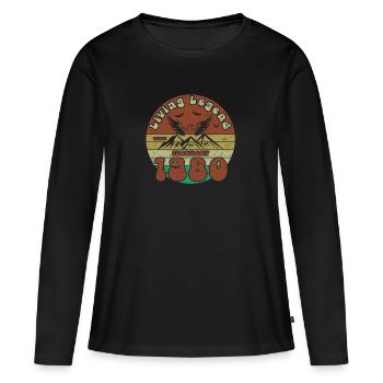 45th Birthday Living Legend since VIN 02/1980 - Women's Premium Organic Long Sleeve Shirt - black - Front - Julia (174cm)