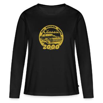 25. Geburtstag - Klassiker Musclecar 06/2000 - Frauen Premium Bio Langarmshirt - Schwarz - Vorne - Julia (174cm)