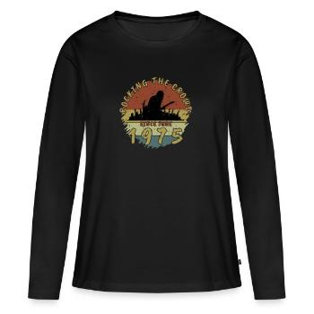 50. Geburtstag Rocking the crowd GIT 06/1975 - Frauen Premium Bio Langarmshirt - Schwarz - Vorne - Julia (174cm)