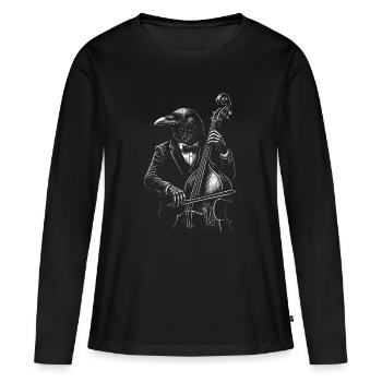 Raven Jazz Maestro - T-shirt manches longues Premium bio Femme - noir - Devant - Julia (174cm)