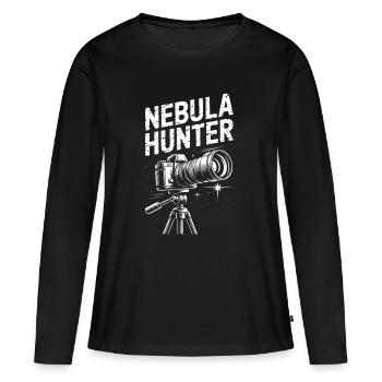 Nebula Hunter Telescope - Women's Premium Organic Long Sleeve Shirt - black - Front - Julia (174cm)