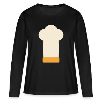 Chapeau de chef, chef, chef, maître du grill, cadeau - T-shirt manches longues Premium bio Femme - noir - Devant - Julia (174cm)