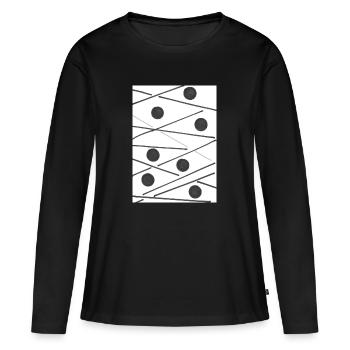 Solar - Frauen Premium Bio Langarmshirt - Schwarz - Vorne - Julia (174cm)