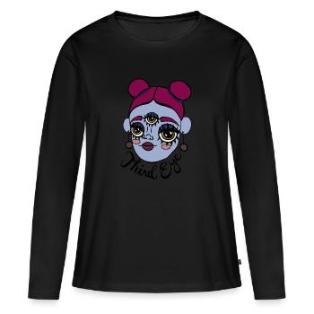 Third eye - Women's Premium Organic Long Sleeve Shirt - black - Front - Julia (174cm)