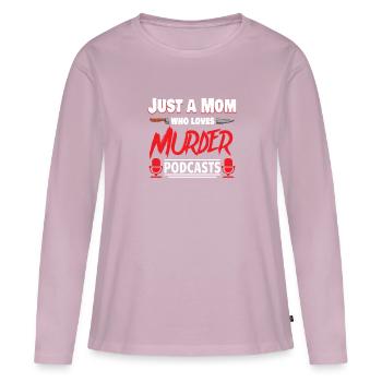 True Crime Murder Spy Crime Intérêt Idée cadeau - T-shirt manches longues Premium bio Femme - rose poudré - Devant - Julia (174cm)