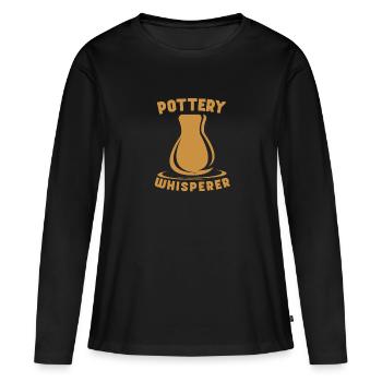 Poterie Céramique Poterie Poterie Poterie Poterie Poterie - T-shirt manches longues Premium bio Femme - noir - Devant - Julia (174cm)