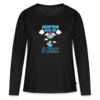 Funny Adoption Adoption Day Gifts - Women's Premium Organic Long Sleeve Shirt - black - Front - Julia (174cm)