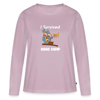 Marching Band Clarinetist School Rehearsal Music - Women's Premium Organic Long Sleeve Shirt - dusky pink - Front - Julia (174cm)