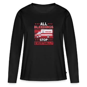 Paramedic First Responder Ambulance Driver - Women's Premium Organic Long Sleeve Shirt - black - Front - Julia (174cm)