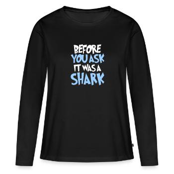 Leg amputee assembly required - Women's Premium Organic Long Sleeve Shirt - black - Front - Julia (174cm)