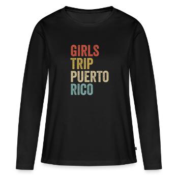 Puerto Rico Girls Trip 2022 T-shirts pour femmes - T-shirt manches longues Premium bio Femme - noir - Devant - Julia (174cm)