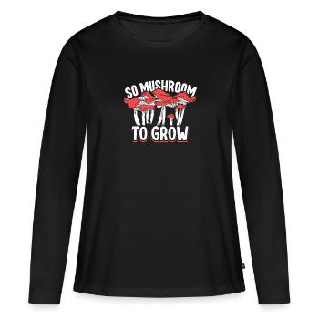 Cueilleur de champignons de Morel Champignon Champignon - T-shirt manches longues Premium bio Femme - noir - Devant - Julia (174cm)