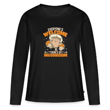 Morels Mushroom Picker Mushroom Farmer Mushroom - T-shirt manches longues Premium bio Femme - noir - Devant - Julia (174cm)