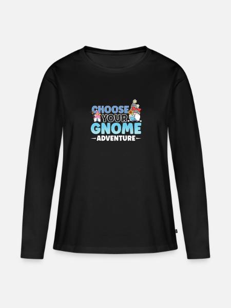 Gartenzwerge Gnome Lover Funny Gnome Gardening - Frauen Premium Bio Langarmshirt - Schwarz