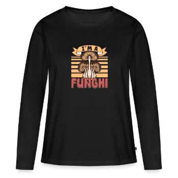 Morels Mushroom Picker Mushroom Farmer Mushroom - T-shirt manches longues Premium bio Femme - noir - Devant - Julia (174cm)