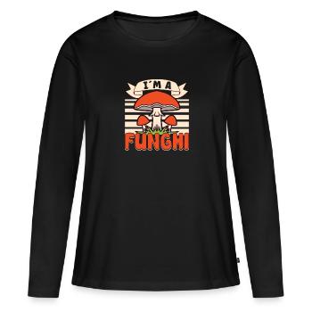 Morels Mushroom Picker Mushroom Farmer Mushroom - T-shirt manches longues Premium bio Femme - noir - Devant - Julia (174cm)