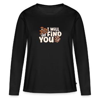 Morels Mushroom Picker Mushroom Farmer Mushroom - T-shirt manches longues Premium bio Femme - noir - Devant - Julia (174cm)