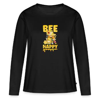 Beekeeper Gnomes Gnome Lover Funny Gnome Honey Bee - Women's Premium Organic Long Sleeve Shirt - black - Front - Julia (174cm)