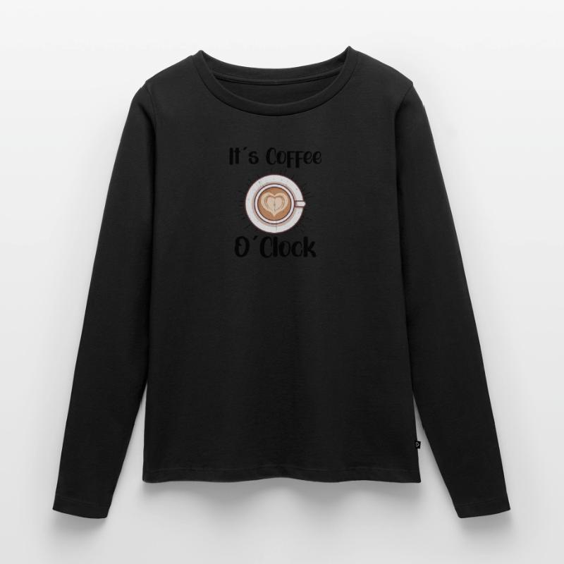 Coffee Lover Caffeine Molecule Java Latte Espresso Frauen Premium Bio Langarmshirt