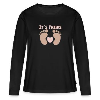 Mère porteuse de substitution Maman de mère porteuse gestationnelle - T-shirt manches longues Premium bio Femme - noir - Devant - Julia (174cm)