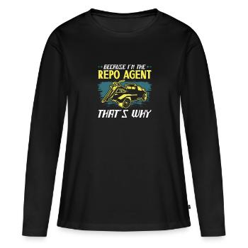 Repo-agent Repo Man Repossession Agent - Frauen Premium Bio Langarmshirt - Schwarz - Vorne - Julia (174cm)